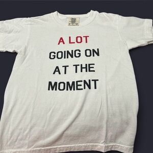 Comfort Colors White T-Shirt with Red Accents